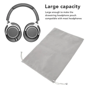 5Pcs Headphone Pouch Bag Large Capacity Drawstring Lightweight - Picture 1 of 18