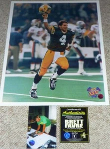 GREEN BAY PACKERS BRETT FAVRE AUTOGRAPHED 16x20 SB XXXI The KID PHOTO FARVE HOLO - Picture 1 of 4