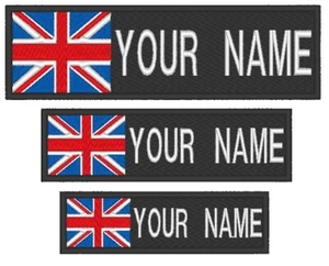 UK Made British Union Jack Custom Patch Various Sizes Hook Backed - Picture 1 of 8
