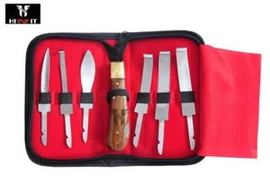 Horse Farrier Tools Hoof Trimming Knives Double Sided Wooden Handle premium set - Picture 1 of 4