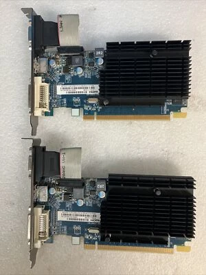 (Lot of 2x) SAPPHIRE 11166 ATI Radeon HD 5450 512MB Video Card 299-BE164-000SA ~ - Image 1 of 4
