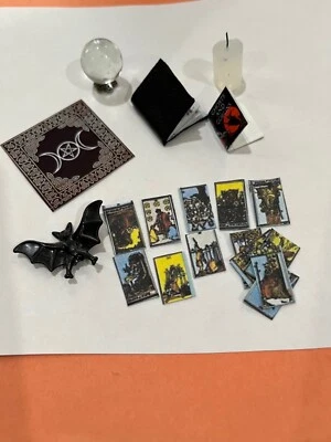 GAIL'S LITTLE STUFF Witch Tarot assortment Dollhouse Miniatures 1:12 scale Gailslittlestuff