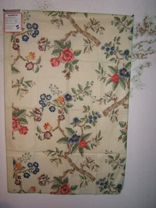 Brunschwig & Fils, Mandalay Glazed Chintz Remnant, 25" W X 30" L, Multi on Beige - Picture 1 of 3