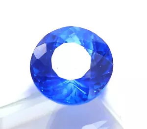 9.70 CT Naturale Certificato Blu Tanzanite Da Taglio Rotondo Sfuso Gemma - Picture 1 of 6
