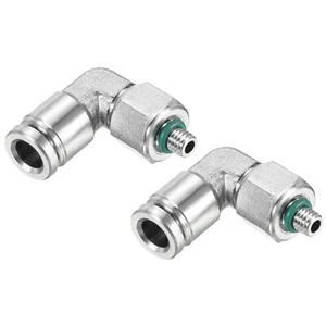 2pcs 6mm M5*0.8 Male Thread Push to Connect Fitting Elbow 304 Stainless Steel - Picture 1 of 5