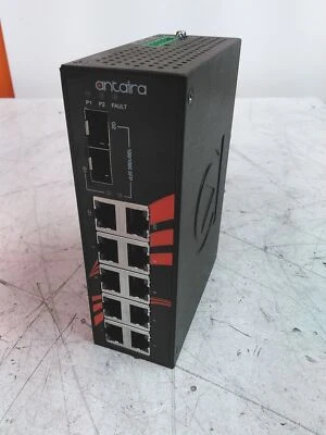 Defective Antaira LNX-1002C-SFP 10 Port DIN Ethernet Switch AS-IS for Parts - Image 1 of 4