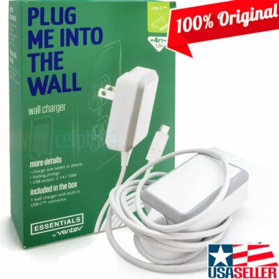 Ventev Premium 10W Type-C Fast Wall Charger for Samsung Galaxy Google Motorola - Image 1 of 4