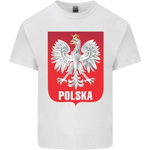 Polska Orzel Poland Flag Polish Football Kids T-Shirt Boys Girls - Picture 1 of 3