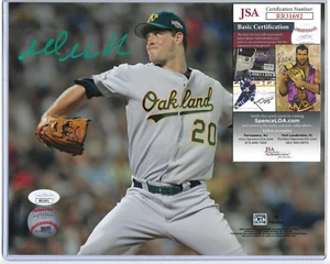 A's 2x All Star Mark Mulder Signed Oakland Athletics 8x10 Baseball Photo JSA COA - Picture 1 of 6