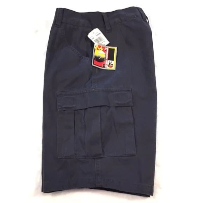 Burnside 男孩炭黑色工装短裤棉斜纹风格 A7825C 尺寸 24 全新带标签 — 第 1/4 张图片