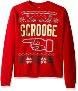 Hanes Men's Ugly Christmas I'm With Scrooge Holiday Sweatshirt - Picture 1 of 1