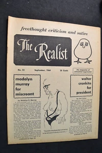 THE REALIST #53 SEPTEMBER 1964 -WALTER CRONKITE FOR PRESIDENT - Picture 1 of 3