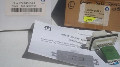 Dodge Dakota Durango Aspen 2002-2009 soplador motor resistencia aire acondicionado calor 5174618AA Foto 1 de 4
