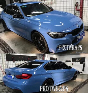 Full Roll 65FT x 5FT Premium Ultra Gloss Vinyl For Car Wrap Sticker Ablu Blue - Picture 1 of 5