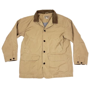 LL Bean Barn Coat Utility Jacket Workwear Large Tan Normcore Retro Vibes - Picture 1 of 10