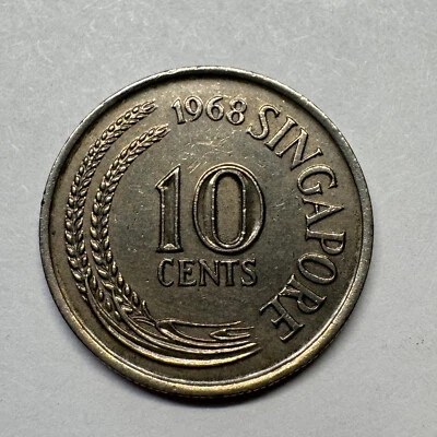 1968 Singapore 10 Cents - Beautiful Coin - #B-032 - Image 1 of 2