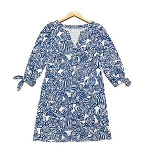 Lilly Pulitzer Cath Kleid Gr. S 3/4 Arm Ägäis dunkelblau Frühling/Sommer geblümt - Bild 1 von 7