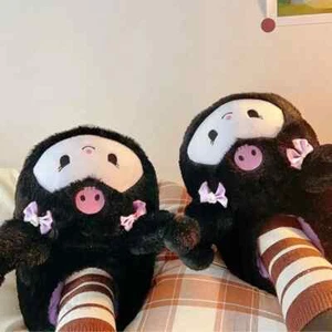 Cartoon Sanrioed Kuromi Hello Kitty Y2K Plush Slippers Women Melody Cinnamoro... - Picture 1 of 10