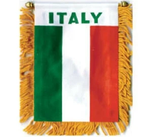 Italian Italy Italia Mini Banner Flag Car Home Window Rearview Mirror country - Picture 1 of 3