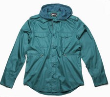 Hause of Howe Love Note Woven Jacket (M) Veredian Blue