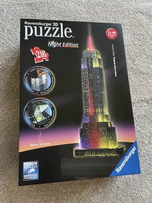 Ravensburger Empire State Building Night Edition 216 Piece 3D Jigsaw Puzzle - Image 1 of 4