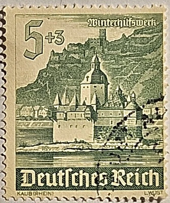 Deutsches Reich 1935-40, "Charity Fund", 5 Pf + 3 Used Stamp, ScB179, FREE SHIP! - Image 1 of 4
