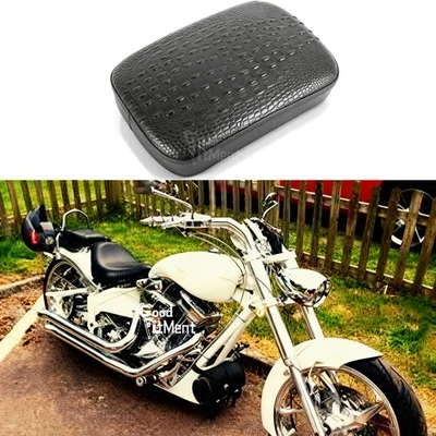 Rectangular Pillion Passenger Pad Seat 8 Suction Cup Pad Fit For Big Dog Bulldog Foto 1 de 4