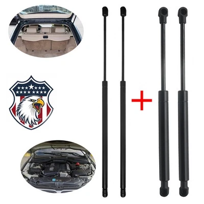 4PCS Front Bonnet Hood+Trunk Tailgate Gas Struts For BMW 535i 535xi 06-10 Wagon Foto 1 de 4