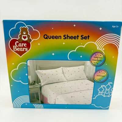Juego de sábanas Care Bears Care to Sleep Queen rosa rubor microfibra súper suave Foto 1 de 2
