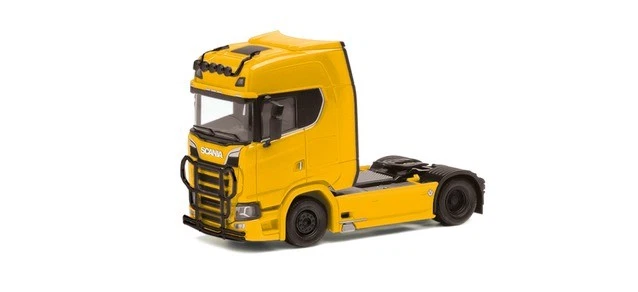 Herpa 310116-005 - 1/87 Scania Cs 20 HD Con Lampade a Morsetto E Bull BAR Giallo - Immagine 1 di 1