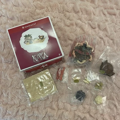 American Girl Doll Kaya's Foods Trading Feast & Tule Mat Full Complete Box Set - Image 1 of 4