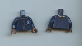Harry Potter LEGO x 2 Dark Blue Minifigure Torso Quidditch Robe Ravenclaw Crest