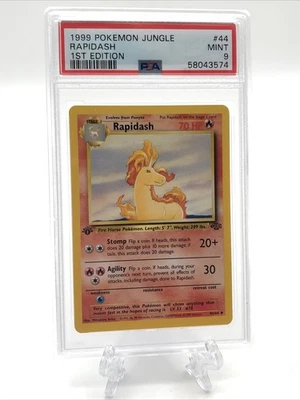 Pokemon Rapidash 1st Edition Jungle 44/64 PSA 9 Graded Trading Card - Image 1 of 2