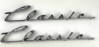 1962-1964 AMC Rambler "Clásico" Fender Script emblema (juego de 2) 3460389 OEM Foto 1 de 4