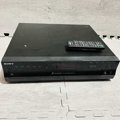 Sony CDP-CE500 5-Disc CD Changer Player with Remote Tested Working - Image 1 of 4