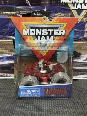 Monster Jam Zombie Training Truck Chase HTF 1/64 Diecast Spin Master Poster Red - Image 1 of 2