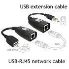 USB Extension Ethernet RJ45 Cat5e/6 Cable LAN Adapter Extender Over Repeater Set