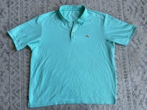 Tommy Bahama Polo Shirt Mens XXL 2XL Blue Teal Supima Casual Top - Picture 1 of 6