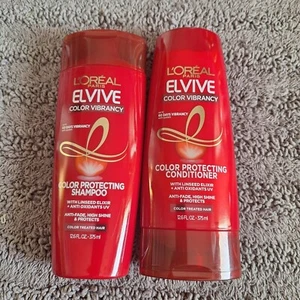 2 Pk L'Oreal Paris Elvive Color Vibrancy Protecting Shampoo & Conditioner Bundle - Picture 1 of 10