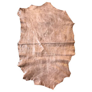 Waxy Tan Genuine Leather Hides Thin Goatskin Craft Material Upholstery Fabric