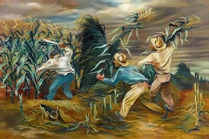 Corn Fields Painting by Joe Jones - Picture 1 of 3