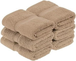 Egyptian Cotton face Towel 6-Pack, Color Options. 16x30 in., Soft Bathroom Towel - Picture 1 of 9