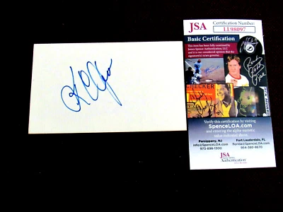 KC JONES BOSTON CELTICS 8 X NBA CHAMP HOF SIGNED AUTO VINTAGE INDEX CARD JSA  - Image 1 of 3