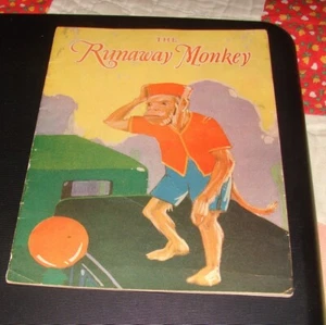 the runaway monkey/ / illustrated story book paper back/circa 1920's - Imagen 1 de 1