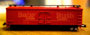 N Scale Trix 3185 Old Time 40' Wood Ice Reefer Box Car Baby Ruth Good Candy - Picture 1 of 4