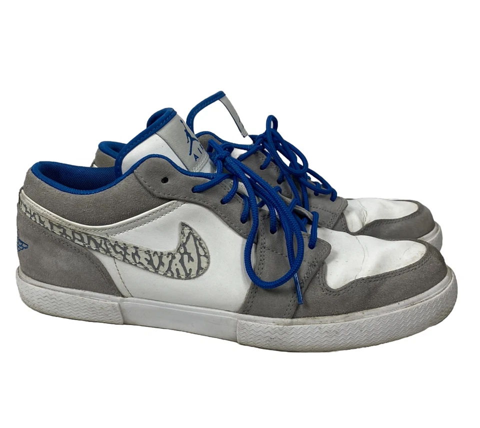 Nike Air Jordan Retro V1 481177-106 Blanco Azul Gris Cemento Tenis Talla 10 Zapato Foto 1 de 4