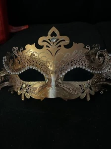 venetian masquerade mask women Rose Gold - Picture 1 of 3