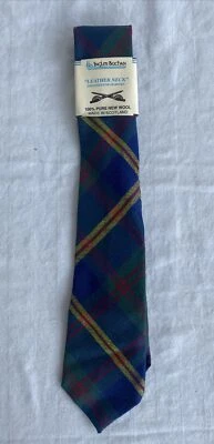 Ingles Buchan Mens Necktie 3" Scottish Wool Tartan Plaid Vintage ‘Leather Necks’ - Image 1 of 4