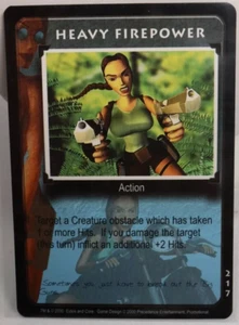 Heavy Firepower PROMO Tomb Raider CCG Lara Croft Rare Card 217 2000 NM/VLP - Picture 1 of 2