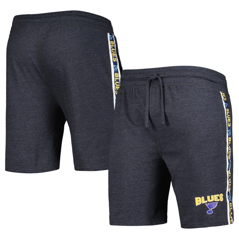 Men's Concepts Sport  Charcoal St. Louis Blues Team Stripe Shorts Cover
